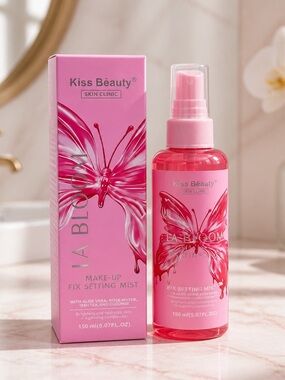 NWT Kiss Beauty La Bloom
Makeup Fix Setting Mist
150ml Pink